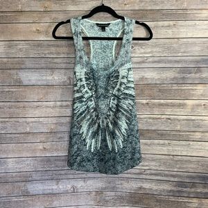 Rock & Republic Racerback Sparkly Wing Tank Top